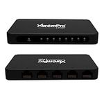 XtremPro 8-Port USB Powered 10/100Mbps Ethernet RJ45 Network Switch Hub - Black (61026)