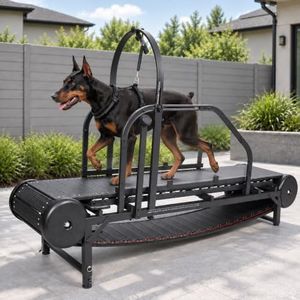 Dog Treadmill for Large Dogs Medium Dogs,Adjustable Ramp Canine Running Slatmill Machine with Pedometer for Exercise & Healthy & Fit Pet Life, Used Indoor Home Up to 500LBS