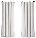 Rosalie Window Curtain Panels White 54x63 Set