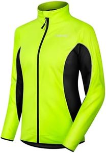INBIKE Women's Cycling Jacket Biking Running Windbreaker Thermal Fleece Lined Reflective Coat for Cold Weather Winter Green Medium