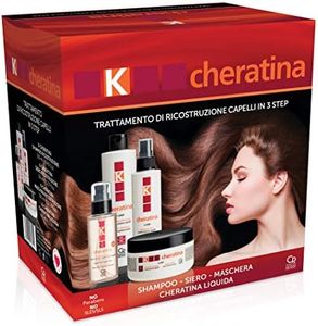 K-Cheratina - Trattamento Capelli Deboli e Sfibrati - Shampoo Ristrutturante, Siero ad Azione Riempitiva, Maschera Ricostruzione e Cheratina Liquida Ultra-Nutriente