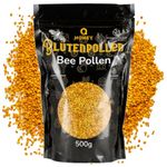 Q HONEY Pure Raw Bee Pollen 500g - Natural & Healthy Beepollen, Ethically Harvested, Immune System Booster for Energy, Vitality & Overall Wellness