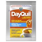 DayQuil Hot Remedy Cold, Flu & Congestion Medicine, Daytime, Non-Drowsy Relief for Fever & Headache, Sore Throat Pain, Nasal Congestion, Cough, Multi-Action, Honey Lemon Flavoured, 8 Powder Packets