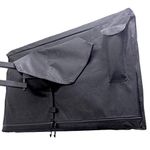 Outdoor TV Cover 55 inch - with Zipper, Weatherproof, Waterproof 360 Degrees Protection, Soft Non Scratch Interior - Black