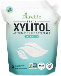 DureLife XYLITOL Sugar Substitute 1 LB (16 OZ) Made From 100% Pure Birch Xylitol NON GMO - Gluten Free - Kosher,Natural sugar alternative,