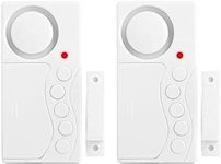 CDIYTOOL Door Alarm, 2 Pack Wireless Door Window Safety Freezer Door Alarm 3/15/30/60 Seconds Adjustable Delay Wireless Door Open Sensor Refrigerator Alarm for Kids Safety Home Shop Security