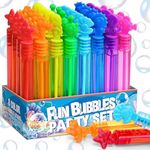 32 Pcs Bubbles for Sea Party Favor, 8 Style Mini Bubble Wands for Kids Toddler with Display Box, Mermaid Birthday Party Supplies, Goody Bag Filler, School Classroom Prizes, Summer Outdoor Gifts Toy