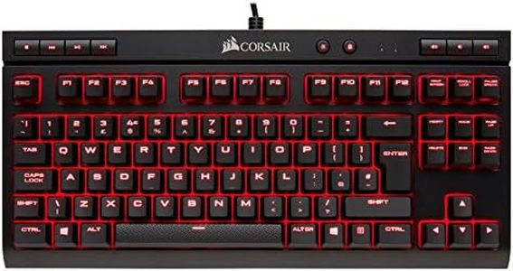 Corsair Gaming CH-9115020-UK K63 Cherry MX Red Backlit 10 Key-Less UK Mechanical Gaming Keyboard - Black