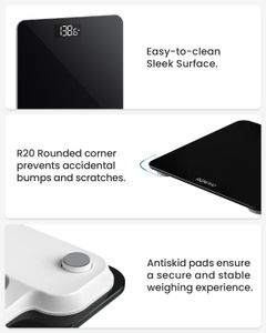 RENPHO Digital Bathroom Scale – High Precision, LED Display, Black