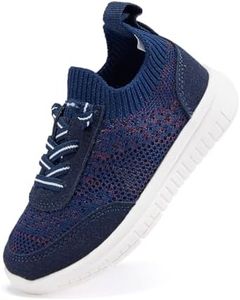 BMCiTYBM Baby Shoes for Boys Girls Lightweight Breathable Walking Infant Sneakers Non-Slip Casual Outdoor Indoor 18-24 Months Navy Size 6 Toddler