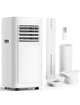 Portable Air Conditioning Unit, 4-in-1 Portable Air Conditioner 7000BTU with Sleep Mode, Cooling & Fan with 2 Speed, Dehumidifier, Air Conditioning Unit with 24H, Child Lock, Window Venting Kit- AC