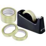 GTSE Tape Dispenser and 6 Pack of Cellotape Bundle, Heavy Duty Weighted Base, Sellotape Refills and Dispenser