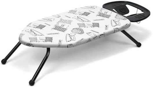 Duwee Table Top Ironing Board with Foldable Iron Rest, Thicken Felt Padding&Metallic Cover