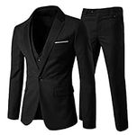 Mens Notch Lapel Modern Fit Suit Bl