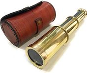 Solid Brass Handheld Telescope 6 - Nautical Pirate Spy Glass with Free case