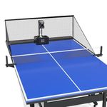Table Tennis Robot with Remote Control, 100 Balls & Net, Professional Ping Pong Training Machine with Oscillate & Random Modes, Adjustable Spin/Speed/Frequency for Home, Club Practice
