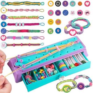 Kit Bracelet Fille,Kit d'artisanat de Bracelet d'amitié pour Filles 6-12 ans DIY Kit Créatif Enfant-Bijoux et perles, jouets d'art et d'artisanat 6 7 8 9 10 11 12 ans Cadeau de Anniversaire Noël