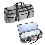 ProCase Carrying Case for Cricut Explore Air 2/Air/Cricut Maker/Silhouette Cameo 4/Cameo 3, Double-Layer Lightweight Travel Tote Bag for Cricut Machine and Accessories -Grey