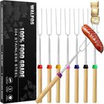 WALFOS Marshmallow Toasting Forks, Telescoping Marshmallow Toasting Kits Sticks, BBQ Smores Skewers, Campfire Roasting Sticks & Hot Dog Forks, 8 PCS