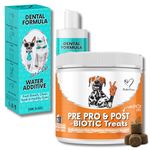 NutriPaw Dental Formula & Probiotics Bundle - Soft Chews for Bum Scooting, Gunky Ears, Gut Health & Anal Glands - Dental Water for Clean Teeth, Fresh Breath & Healthy Gums - Great for all dogs