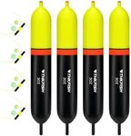 THKFISH Slip Bobbers Floats, EVA Foam Slider Floats, Weighted Fishing Bobbers for Sea Fishing Catfish Bobbers Assortment Freshwater, 4PCS Floatage 1-4oz
