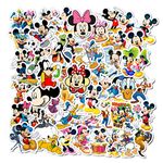 50Pcs Hot Disney Mickey Mouse Donald Duck Stickers for Water Bottle Cup Laptop Guitar Car Motorcycle Bike Skateboard Luggage Box Vinyl Waterproof Graffiti Patches JHSL