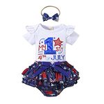 Baby Girl My 1st 4th of July Outfits, Baby Girl American Flag Print Romper 4th of July Outfits Baby Girl Outfit, My 1st 4th of July-blue, 9- 12 Months