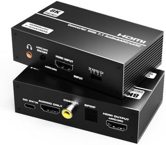 HDMI Audio Extractor eARC 4K 60Hz 7.1CH HDCP2.3 SPDIF Coax 3.5mm
