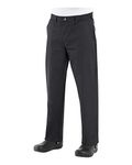 Chef Designs Men's Chef Pant, Black, 34x30