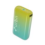 URBN 10000 mAh Nano Power Bank Juice Box Edition with EV-Batteries | 20W Fast Charging | Smallest Power Bank | Type C PD (Input& Output) | Made in India | Dual Output | (Triple Melon)