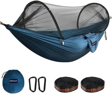 Chihee Ultra-Light Travel Camping Hammock Pop-up Net Hammock 660lbs Load Capacity,Breathable,Quick-Drying Parachute Nylon 2 Premium Carabiners,2 Tree Slings Included for Outdoor Backpacking Hiking