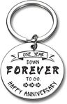 1-50 Year Anniversary Keychain Christmas Gifts for Him Her Boyfriend Girlfriend Stocking Stuffers Gifts for Women Men One Year Wedding Anniversary for Husband Wife Men Valentines Day Birthday Gifts