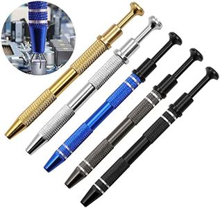Omninmo 5 Pieces Stainless Steel 4-Claw Pick up Tool, 4 Prongs Grabber IC Chip Metal Catcher Grabber for Small Parts Pickup, Claw Pickup Holder Electronic Component Catcher Jewel Diamond Gem Tweezers