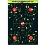 50 Pak - 12x18 Made in Canada Splatter Targets. Shots Burst with Bright Halo Upon Impact. Instantly See Your Shots.