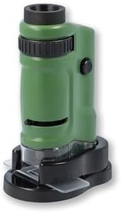 Carson MicroBrite 20x-40x, Microscopio de Bolsillo con Zoom y Luz LED, Ciencia y Educación - Microscopio Compacto para Niños - Juguetes STEM, Microscopio de Mano - Verde (MM-24)