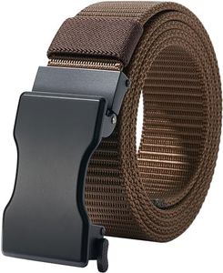 LionVII Ratchet Belts for Men, 1 3/8" Slide Belt with Automatic Buckle for Men Dress, Adjustable Trim to Fit 27-46" Waist (Coffee)