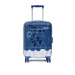 uppercase Ripple 56Cms|Cabin Trolley Bag,Hardsided Polycarbonate Printed Luggage,Combination Lock,Sustainable 8 Wheel Speed_Wheel Suitcase For Men And Women,2000 Days Warranty(Blue),55.5 Centimeters