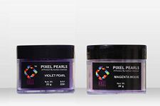 PIXEL Pearls , Pack of 2 Pearl Powder / Mica Powder , [ Magenta MOUVE , Violet Pearl (20 gm Each) ]