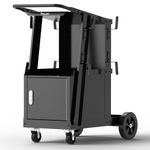 TOOLIOM Welder Cart & Welding Trolley for MIG/TIG/Stick Welders & Plasma Cutters – Heavy Duty, Large Capacity Lockable Cabinet & 360° Swivel Wheels