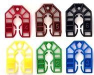 200 MIXED Plastic Small U Shims/Packers/Pails/Horseshoe/Wedge - 55 x 43mm -//////35 of each 1mm/2mm/3mm/4mm/5mm and 25 of 6mm///////