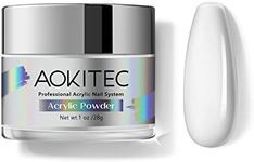 Aokitec Clear Acrylic Powder for Nails, Professional Acrylic Nail Powder,Lasting Acrylic Powder for Extension French Nail Art, Acrylic Nail Supplies Sets for Nails Beginners or Salon (1oz)