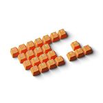 HK Gaming Rubber Keycaps Set | Anti-Slip Texture | Doubleshot Backlit Keycap Set | 23 Keys OEM Profile Key Set | for Mechanical Keyboard | Compatible with Cherry MX, Gateron, Kailh | Orange