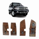 MODIFIED AUTOS Power Window Switch Set for Tata Safari Dicor 2.2 - Wooden Finish | Set of 4 | Provides Control Over the Movement of Windows