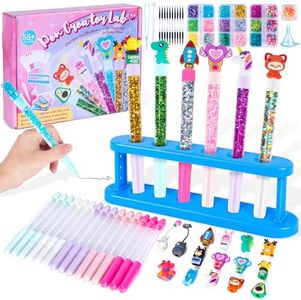 FGZU Kit Creativo per Creare Penne Carine, Lavoretti Creativi per Bambini idee Regalo per Bambina 6 7 8 9 10 Anni, Set di Penne di Cancelleria per Bambini, Giochi Bambina 4-12 Anni