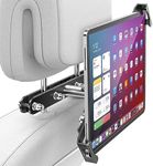 AboveTEK Tablet Holder for Car Headrest- Anti-Theft iPad Car Holder Back Seat, Secure Locking System with 360° Swivel, Universal for 4-11" Tablets, Durable Aluminum Mount for Travel & Business, Black