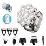 Opdooke 9D Head Shavers for Bald Men, 5 in 1 Electric Head Shaver with LED Display, Head Electric Razor,100% Waterproof Wet/Dry Mens Grooming Kit wtih USB Rechargeable
