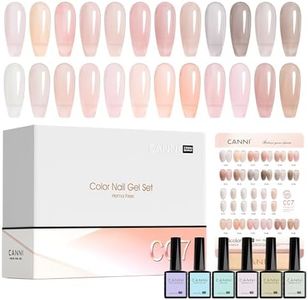CANNI 30Pcs 9ML Jelly Gel Nail Polish Set, Nude Pink White Soak Off UV LED