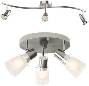 Laite Lumens 3-Light Brushed Steel Ceiling Light