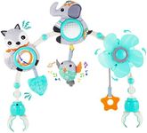 Lynncare Adjustable Arch Bassinet Toys for Infant & Toddlers, Stroller Arch, Baby Crib Toys with Fascinating Toys for Stimulating Baby’s Senses and Developing Motor Skills
