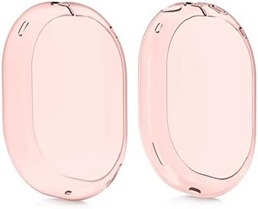 kwmobile 2X Étui Compatible avec Apple AirPods Max étui - Protection en TPU Cristal pour Casque Audio - Fuchsia-Transparent
